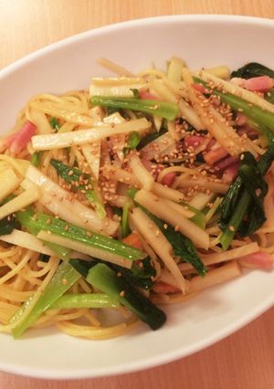 たけのことベーコンのパスタ-レシピのメイン写真