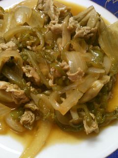 豚肉と玉ねぎ しめじピーマンの肉野菜炒め-レシピのメイン写真