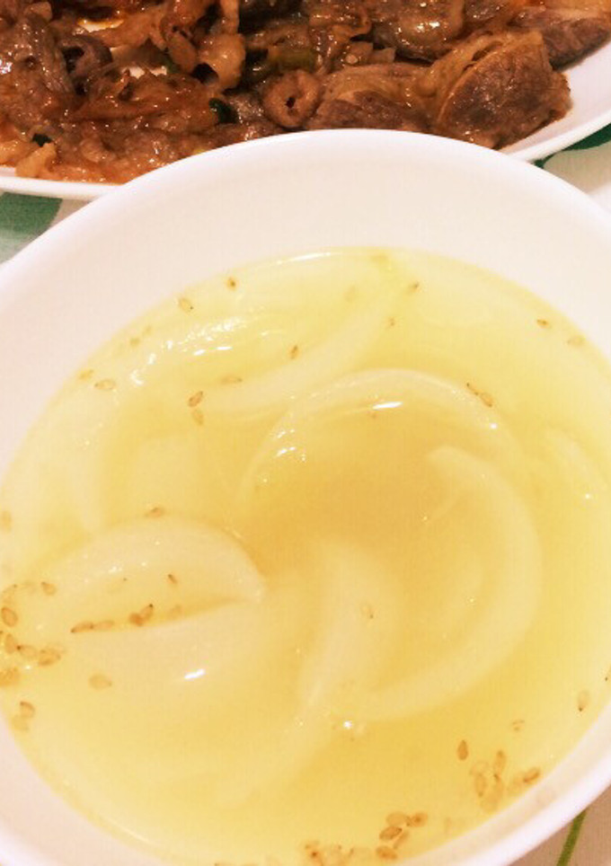 新玉ねぎと生姜の簡単スープ 〜ゴマ風味〜-レシピのメイン写真