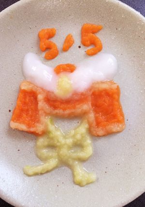初節句☆離乳食で兜-レシピのメイン写真