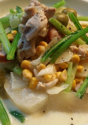 かぶと豆乳のスープパスタ-レシピのメイン写真