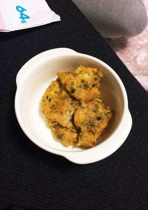離乳食 中期【人参と青のりのお焼き】-レシピのメイン写真