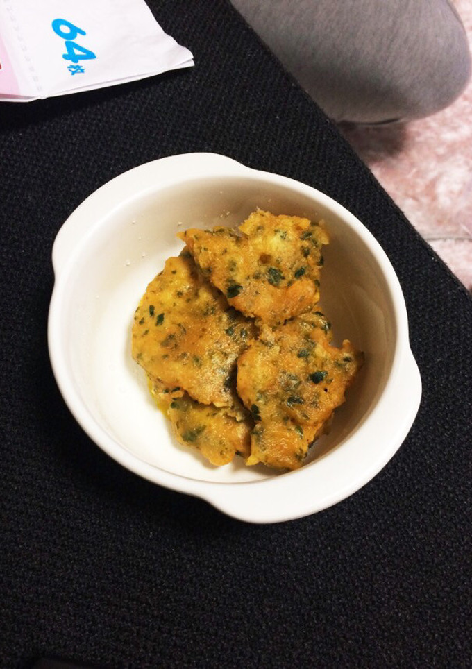 離乳食 中期【人参と青のりのお焼き】-レシピのメイン写真