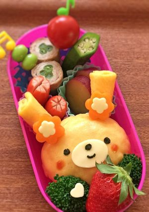 キャラ弁☆うさぎちゃん☆オムライス弁当-レシピのメイン写真