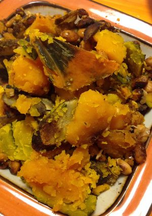 圧力鍋でかぼちゃ、ごぼう、大豆の煮物-レシピのメイン写真