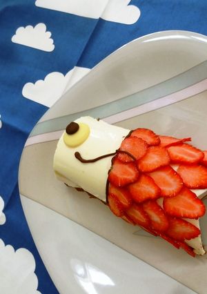 チーズいちごムース♡こいのぼり-レシピのメイン写真
