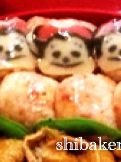 簡単キャラクター蒲鉾おにぎりクリスマス会-レシピのメイン写真