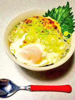 大葉たっぷり鶏つくねのロコモコ丼-レシピのメイン写真