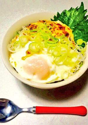 大葉たっぷり鶏つくねのロコモコ丼-レシピのメイン写真