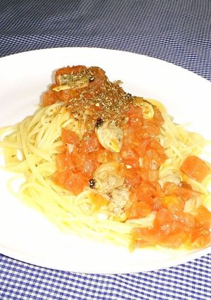 アサリとフレッシュトマトで冷製パスタ-レシピのメイン写真