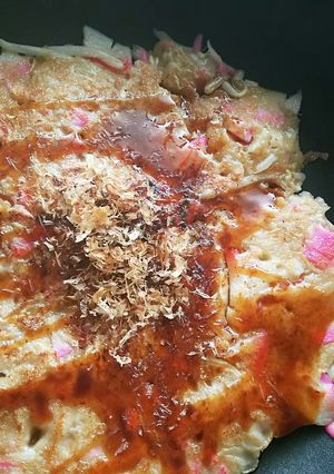 モチモチ！もやしとかまぼこのお好み焼き-レシピのメイン写真