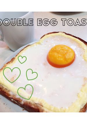 トーストアレンジ♡明太と卵のW卵トースト-レシピのメイン写真