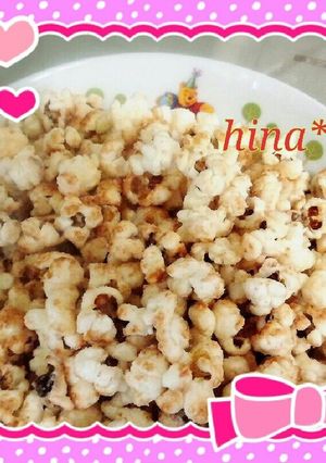 自宅でキャラメル味のポップコーン作ろう♪-レシピのメイン写真