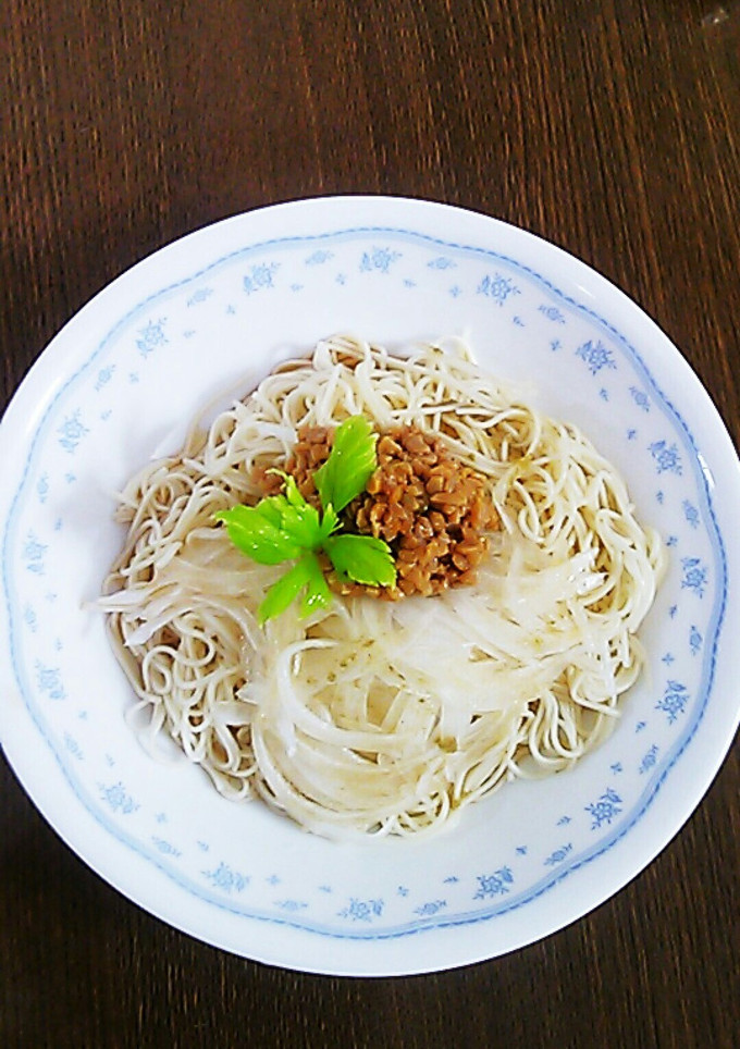 新玉ねぎの納豆、柚子胡椒そうめん-レシピのメイン写真