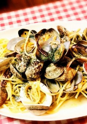 アサリとイカのスパゲティ-レシピのメイン写真