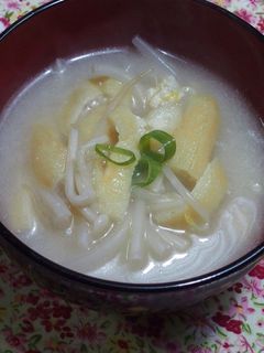 えのきともやしの油揚げ入り味噌汁♪-レシピのメイン写真