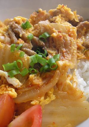 ☆スタミナ満点☆卵豚キムチ丼-レシピのメイン写真