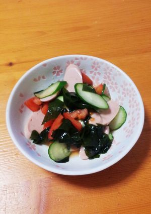 ワカメサラダ（魚肉ソーセージ入り）-レシピのメイン写真