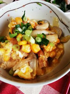 やさしい味♡厚揚げとコーンの玉子とじ煮♪-レシピのメイン写真