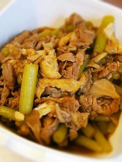 旬の食材♪ふきと豚肉、舞茸の甘辛煮-レシピのメイン写真