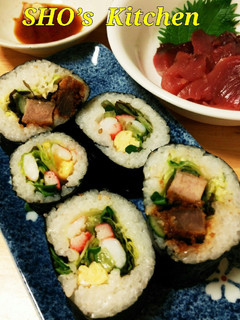 サラダ巻き トンカツリメイク お寿司♪-レシピのメイン写真