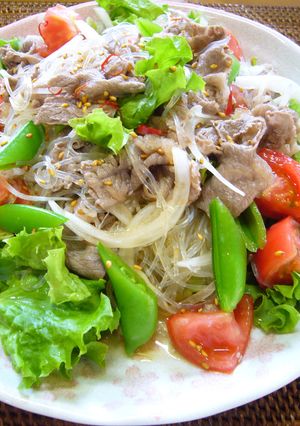 牛しゃぶのアジアンサラダ（丸新本家）-レシピのメイン写真