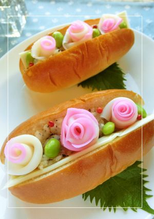 かまぼこローズ❀　和風ポテサラサンド。-レシピのメイン写真