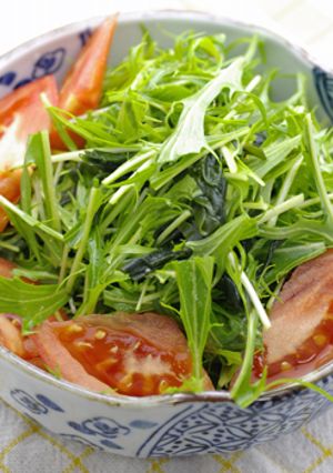 水菜サラダBy柚子味噌ドレ-レシピのメイン写真