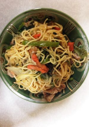 野菜たっぷりタラコスパ-レシピのメイン写真