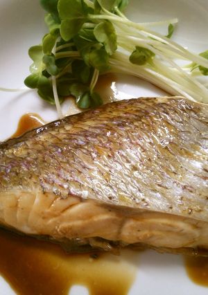 フライパンで簡単！　真鯛の　ポン酢焼き！-レシピのメイン写真