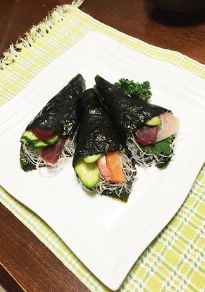 ヘルシー満腹おつまみ手巻き-レシピのメイン写真
