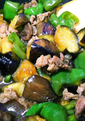 お弁当にも!茄子と豚肉ピーマンの甘辛煮-レシピのメイン写真