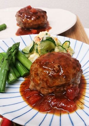 あさイチ風！ジューシーハンバーグ-レシピのメイン写真