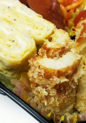 お弁当＊卵焼きと揚げない竹輪フライ＊-レシピのメイン写真