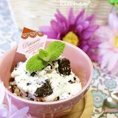 รูปของ ☸レアチーズケーキ風withオレオ☸