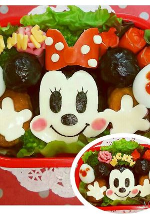 簡単！ミッキー ミニーのキャラ弁-レシピのメイン写真