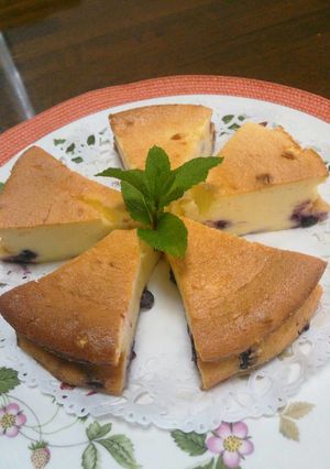 ブルーベリークリームチーズケーキ-レシピのメイン写真