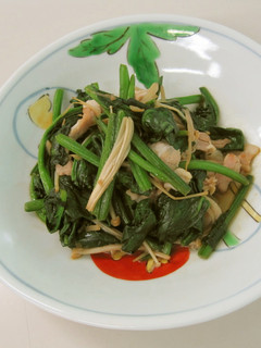 ほうれん草と肉の炒め物-レシピのメイン写真