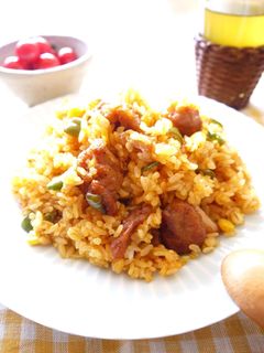 唐揚げIN♪カレー炒飯♡-レシピのメイン写真