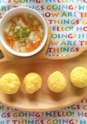 離乳食 中期【蒸しパン・スープ】-レシピのメイン写真