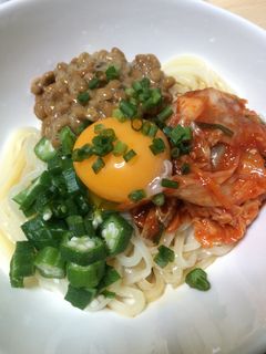 夏バテ知らず!ネバネバヘルシーうどん-レシピのメイン写真