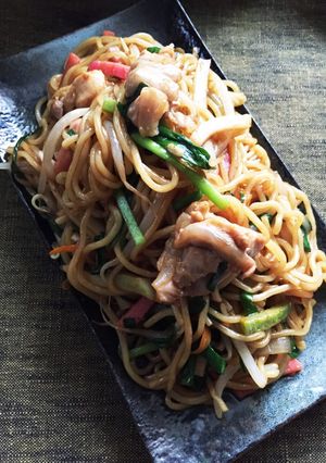 濃く旨！鶏ニラもやしの！焼きそば-レシピのメイン写真