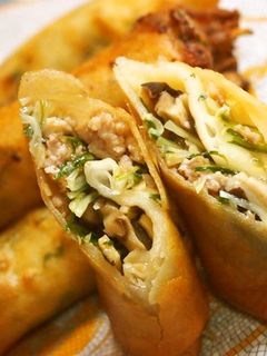 ♡水菜とタケノコの春巻き(^◇^)♡-レシピのメイン写真