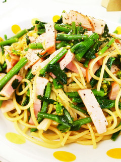 のらぼうとベーコンの和風パスタ-レシピのメイン写真
