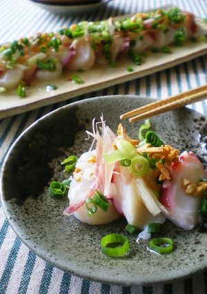 蛸と帆立＊和風ガーリックカルパッチョ-レシピのメイン写真