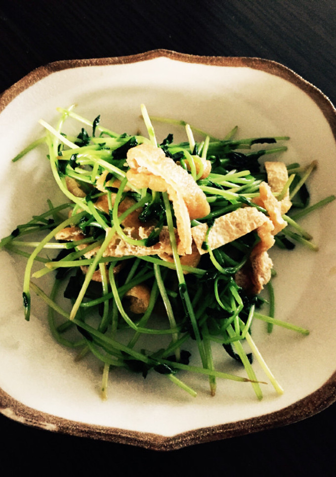 簡単♪豆苗と揚げの炒め物-レシピのメイン写真