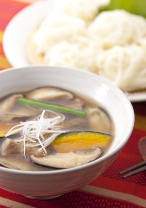 茄子と鶏肉のあったかつけそうめん-レシピのメイン写真