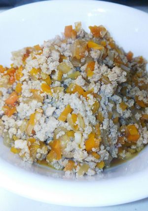 野菜の入った鶏そぼろ-レシピのメイン写真