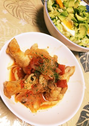 我が家のチキンのトマト煮♡-レシピのメイン写真