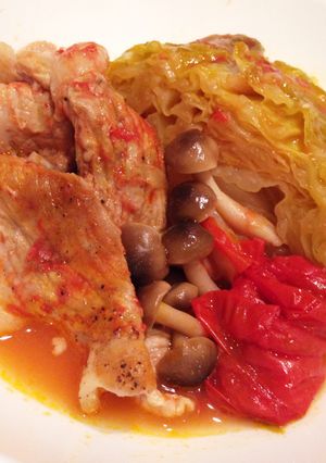 超簡単！豚肉とキャベツのトマトジュース煮-レシピのメイン写真